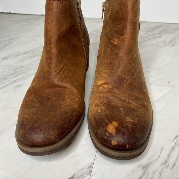 Korks Sonya Brown Leather Bootie 9 1/2 - Picture 11 of 15